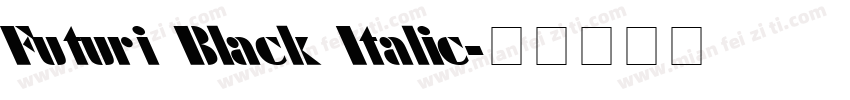 Futuri Black Italic字体转换